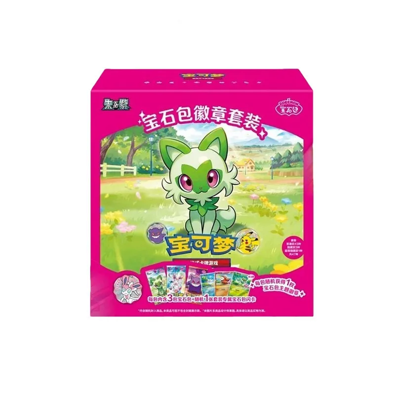 

Original Gem Pack Badge Set bag Gem Bag VOL.3 2 1PTCG Card Album Scarlet and Violet Trading Bag Box Card Chinese Card Toys Gift