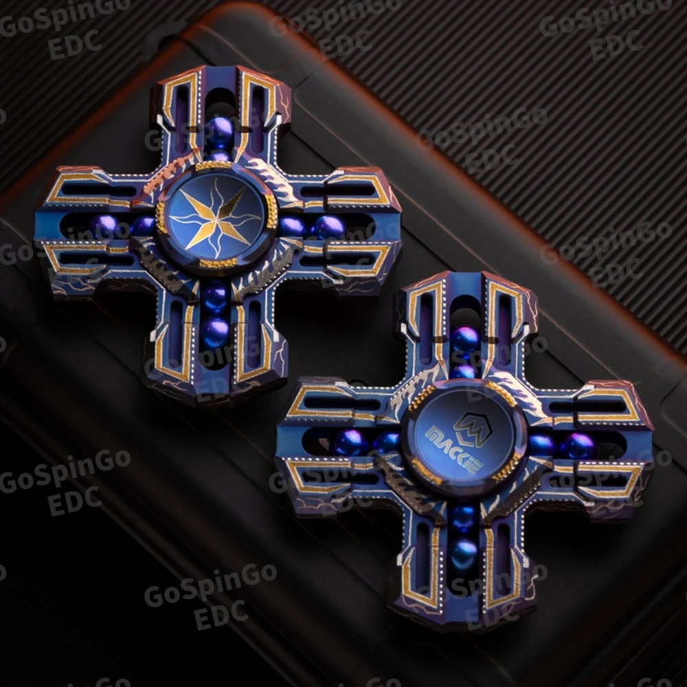 MACKIE EDC cristal de Zirconium bleu glace Paladin classique Fidget Spinner Fidget jouets pour adultes jouet anti-Stress