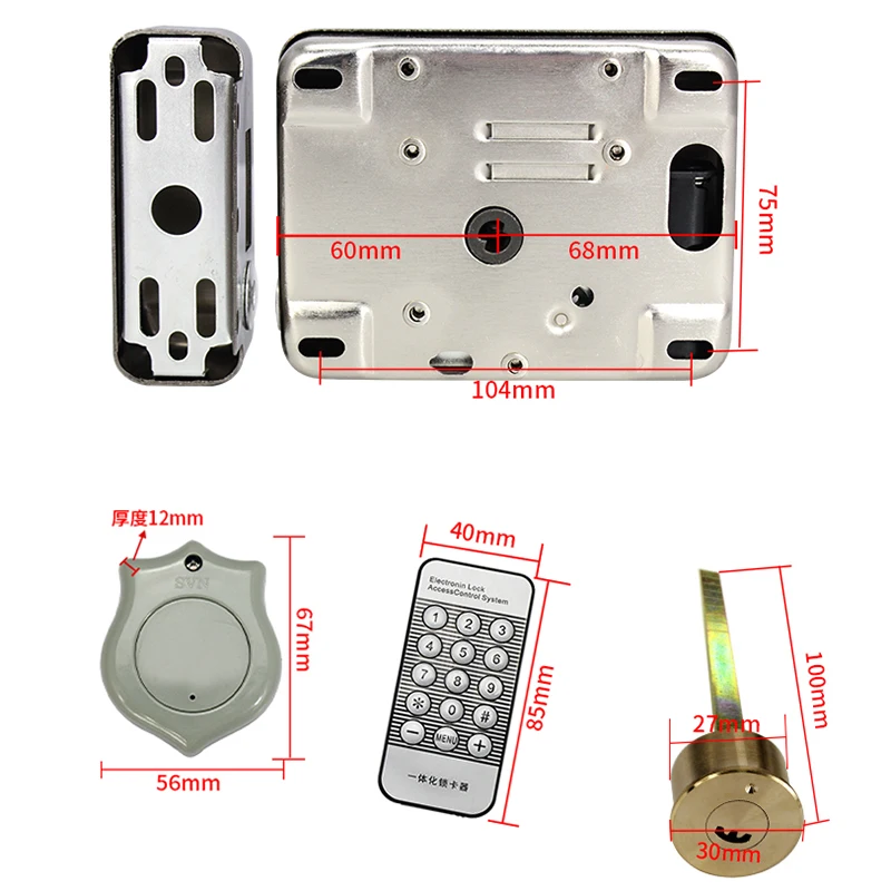 Tuya Smart Wifi 12V Electric Lock Cerradura Inteligente Access Control system Electronic integrated RFID Door Rim lock