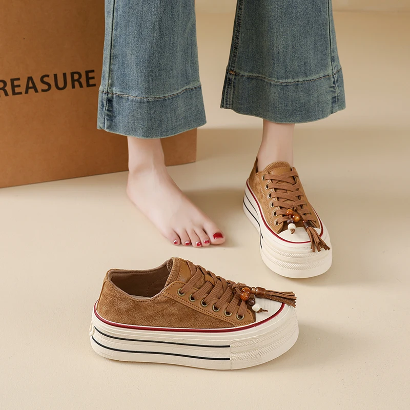 

Women's 5.5CM Platform Sneakers for Women Comfortable Walking Shoes Non Slip Rubber Sole Casual Fashion Breathable Footwear