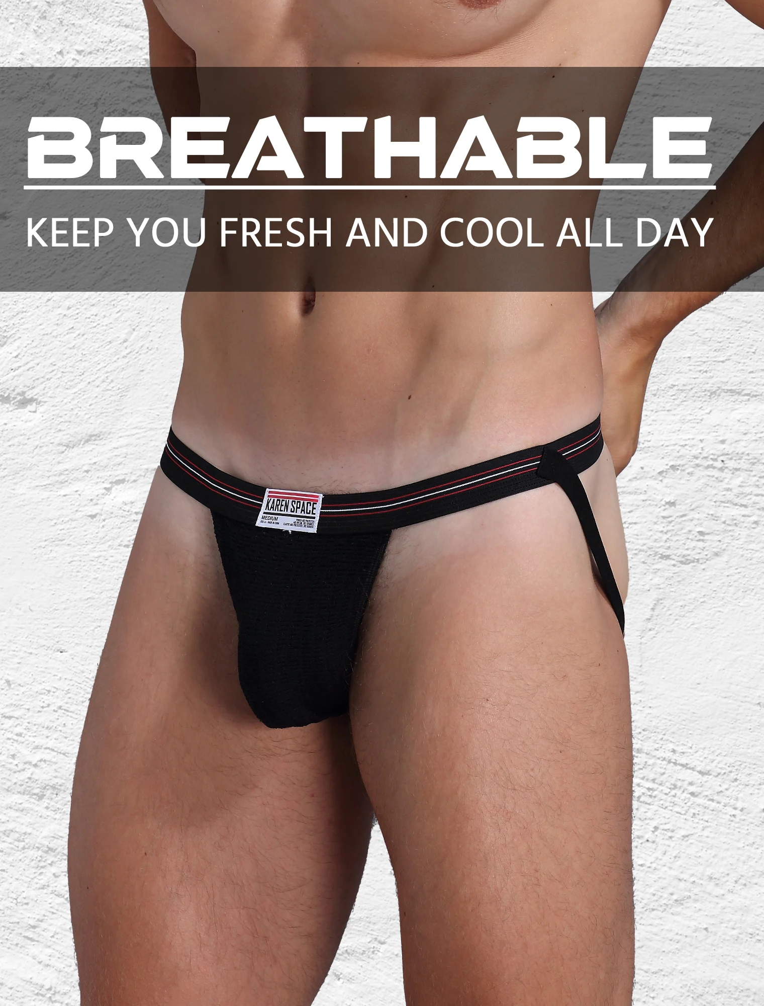Men's Sexy Jockstrap Underwear Cotton Thongs with Mesh Pouch Briefs Gay Slip Homme Srting - Comfortable Men's Sexy Innerwear - view 4