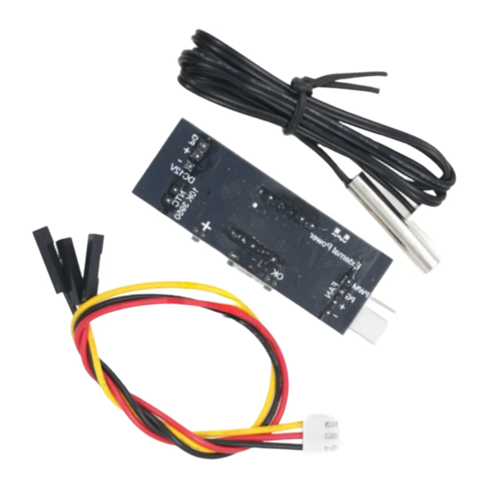 Temperature Controlled 12V For pwm Fan Controller with LED Display 3A Max Output 4 Wire Interface for 8-16V Fans