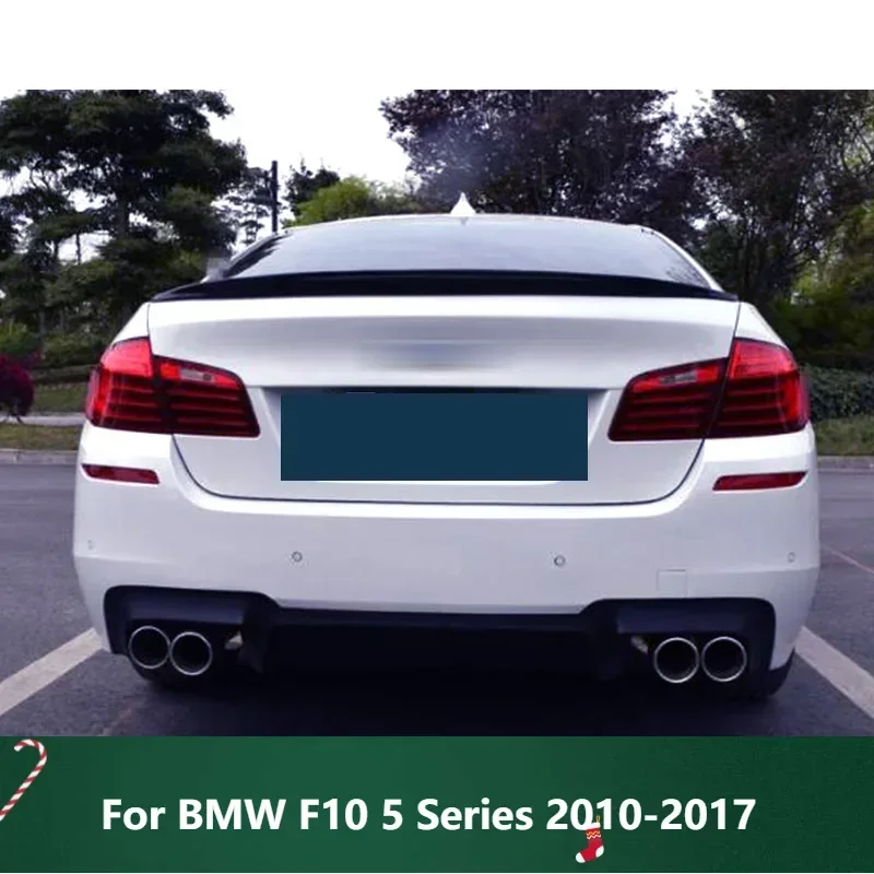 

New! Glossy Black Spoiler For BMW F10 5 Series 2010-2017 Year Type P Car Rear Trunk Ducktail Wing ABS Plastic Accessories