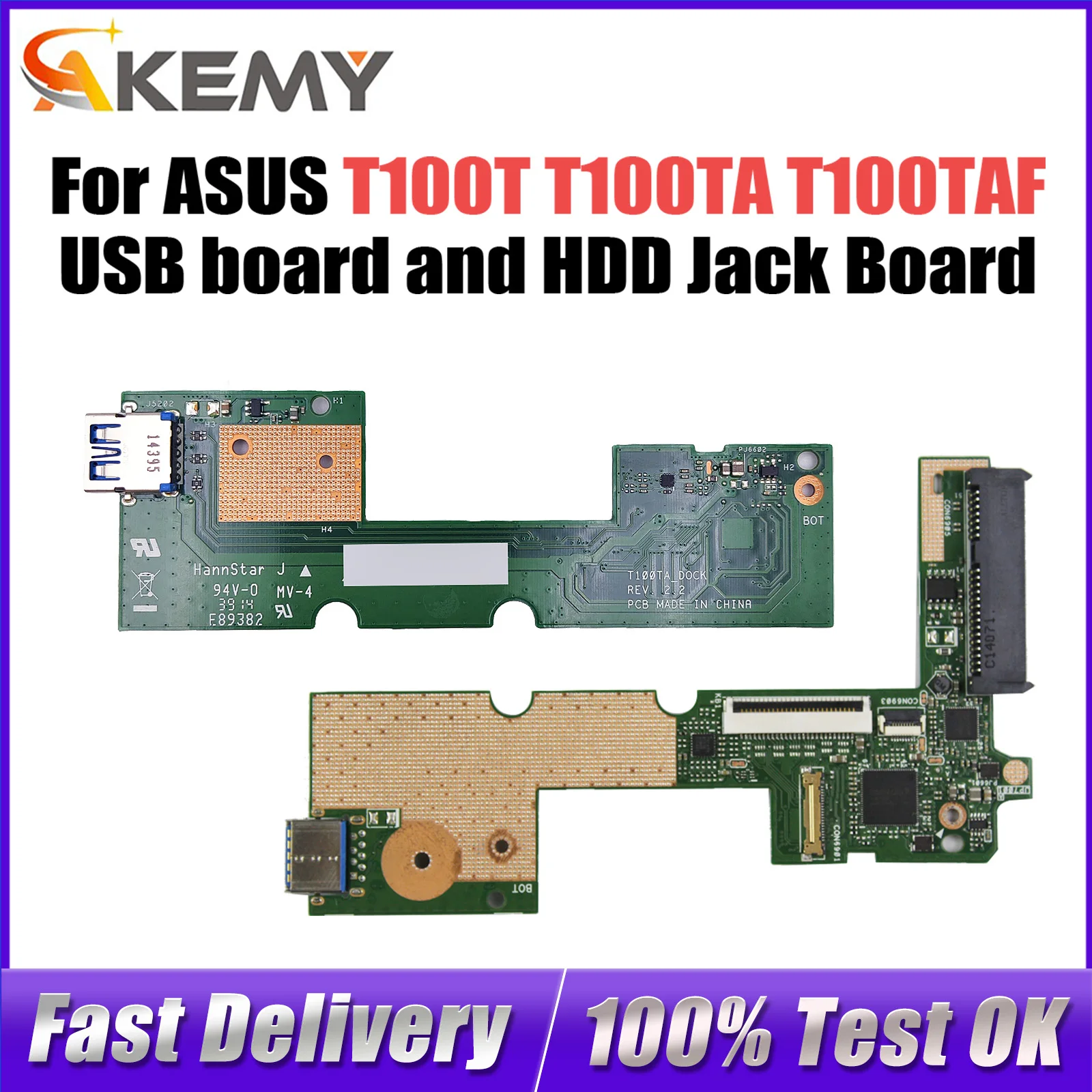 

For Asus T100t T100TA T100TAF USB connector port board and Laptop HDD Jack Board 100% Tested Fast Ship