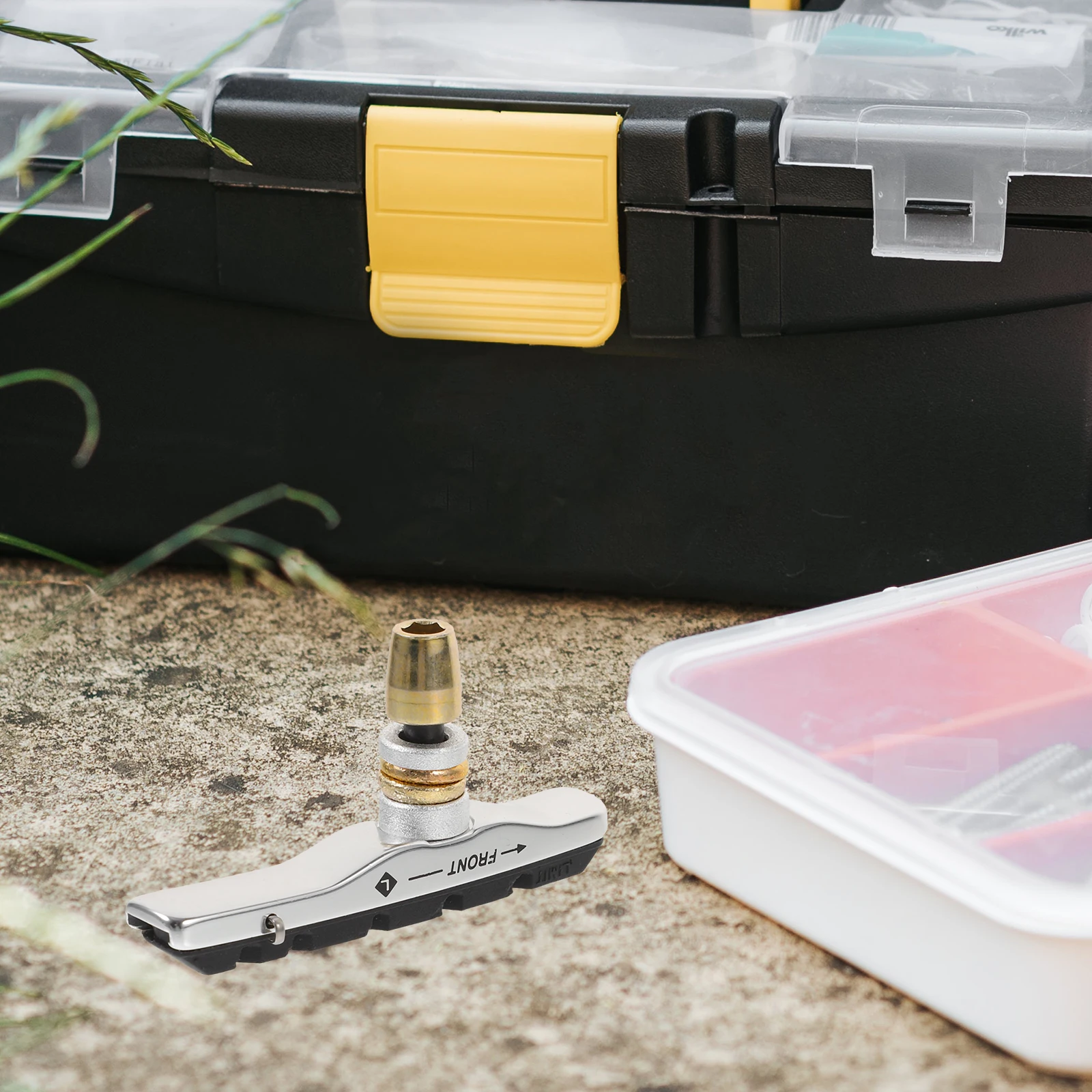 1Pair Durable Pads Blocks Cycling Road Silent Long-Lasting All-Weather Rubber Shoes Parts Black Bike Pad