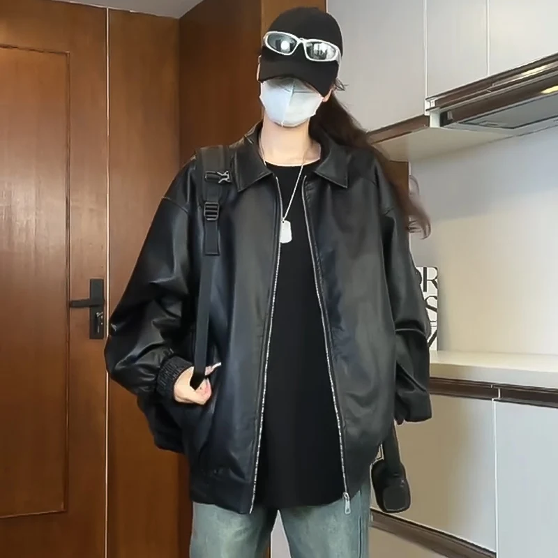 

Мужская куртка из искусственной кожи Bla PU Leather, осенняя, в американском стиле, пилотская куртка, модная мотоциклетная одежда в стиле High Street, трендовый бренд