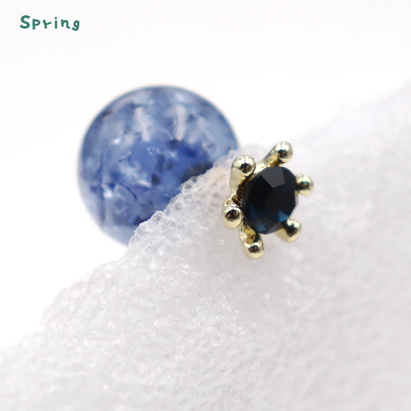 Front Back Wear Stud Earrings Blue Crown Double Sided Wear Stud Earrings For Women Daily Commute Jewelry New Fashional