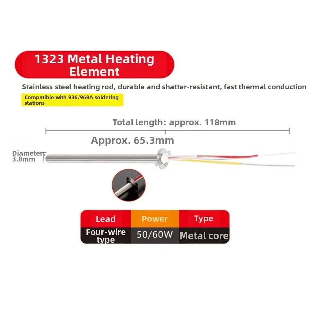 60W Soldering Iron Heating Core 936 High-Power Multistyles A1321 Ceramic Soldering Iron Core Heating Core Accessories