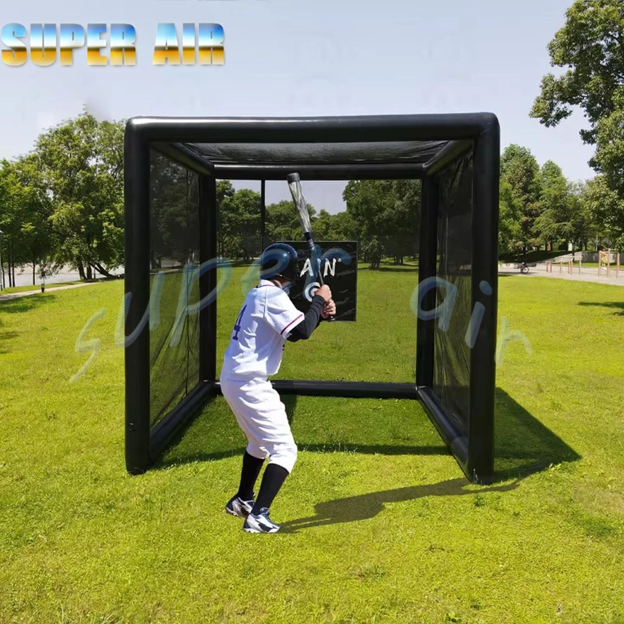 Draagbare aanpasbare opblaasbare golfsimulatorbehuizing binnen/buiten golfoefenkooi voor verhuur