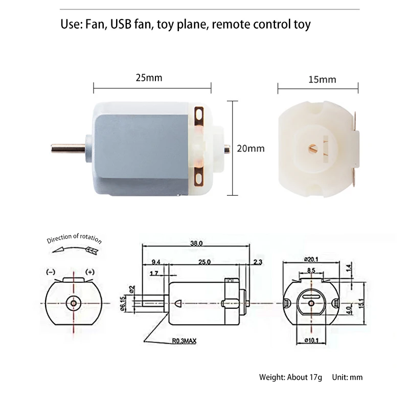 F130 micro motor desktop vacuum cleaner mini fan Shaver science and education experiment motor 130 motor