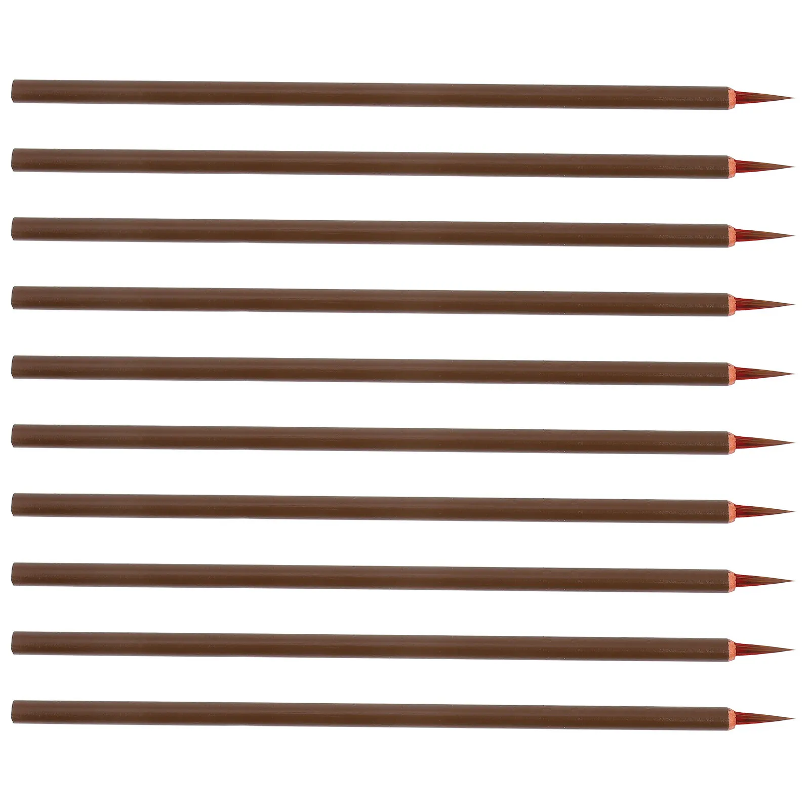 

10Pcs Fly-Head Chinese Calligraphy Brush Flexible Hardness Balanced Tip Ideal for Writing Painting Drawing Calligraphy Art