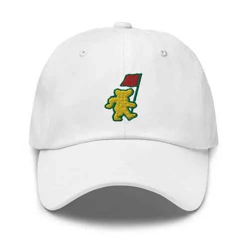 Gorra Grateful Dead Dancing Bear Dad Augusta Golf, color blanco