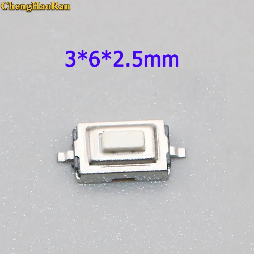 ChengHaoRan 50pcs SMD Tactile Tact Push Button Micro Switch Momentary Two Pin Push Button Switch For MP3 MP4 3*6*2.5 mm