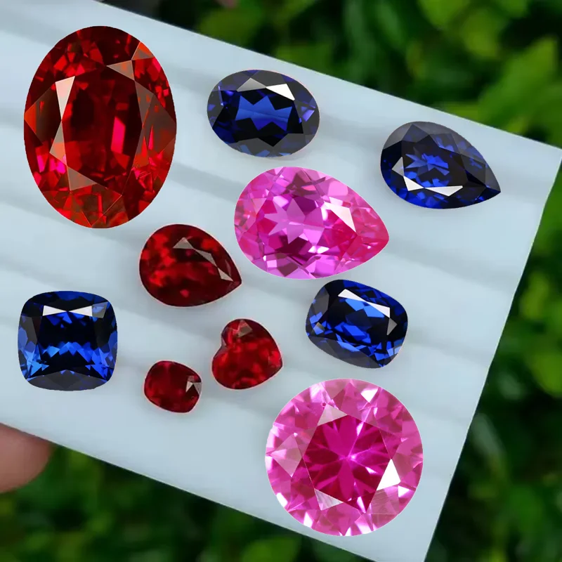 Pretty Ruby Blue Sapphire Chic Stone Test Mohs Hardness Gem For Jewelry Making/Collection/Gift DIY Charms Stone
