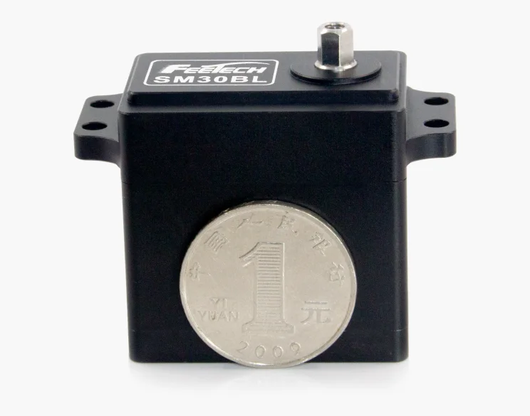 Motor Servo Robot 14kg 24V RS485 Brushless Double Ball Bearing Feetech SM30BL untuk Kontrol Rotasi Sendi Kepala Robot DIY