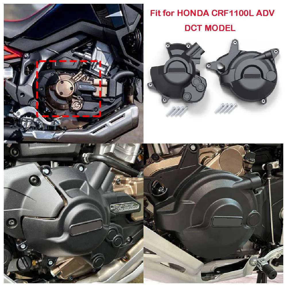 

Fits for Honda CRF1100L Africa Twin Adventure Sports DCT 2020-2024 Motorcycle Engine Stator Case Covers Secondary Guards Kits