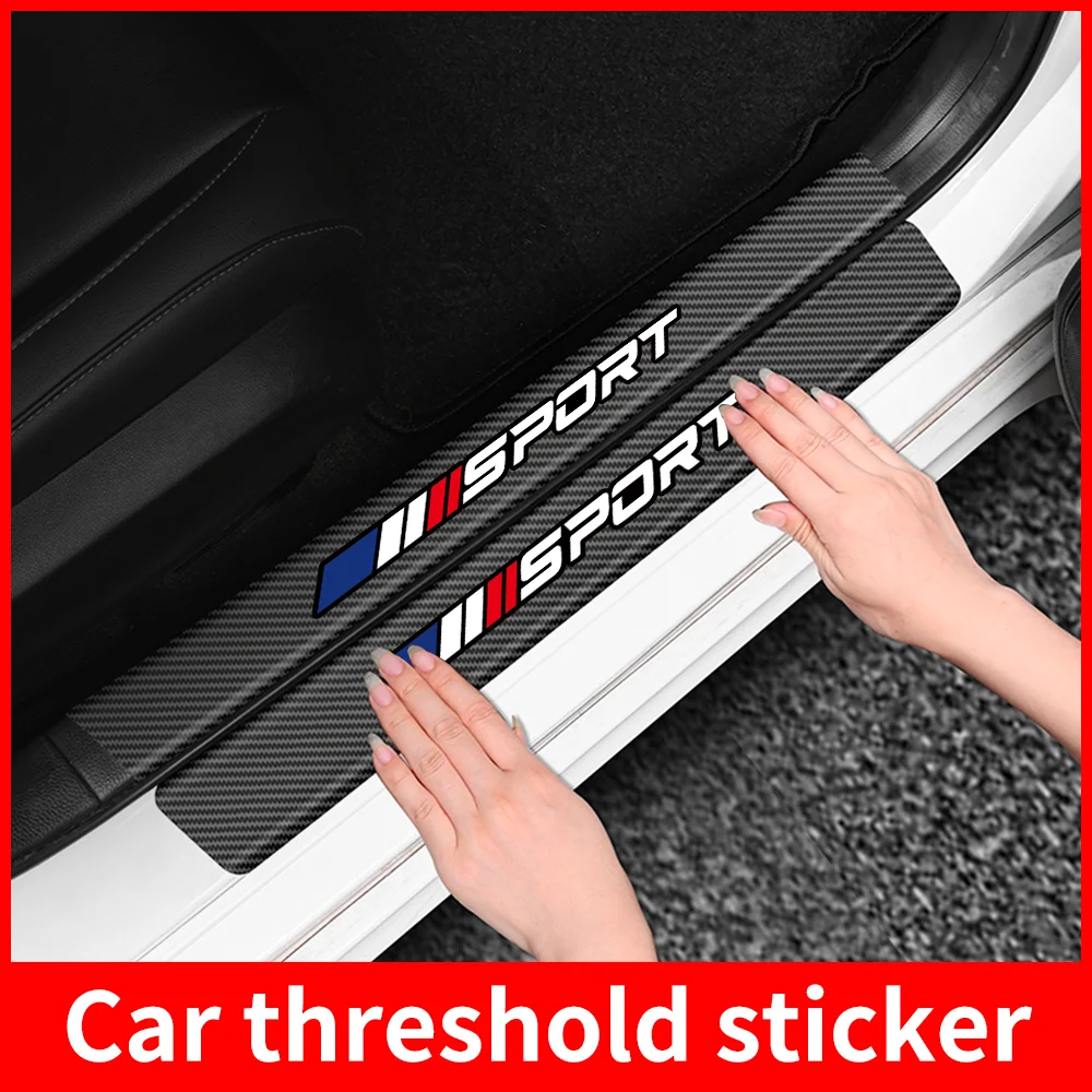 

Sport Carbon Fiber Car Door Sill Threshold Protector Sticker Trunk Bumper Strips For Citroen Celysee C6 C3 C5 C1 C2 C4 Aircross