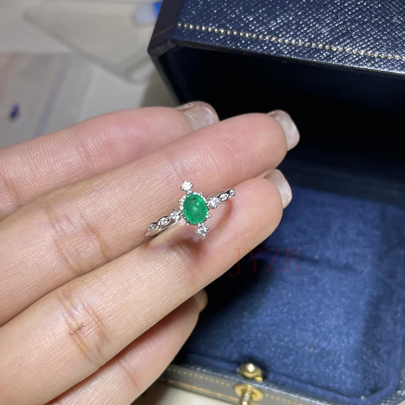 

100% бесплатная доставка, мужское кольцо из стерлингового серебра 925 пробы с драгоценным камнем и натуральным изумрудом, 4x5 мм, сертификат национального осмотра