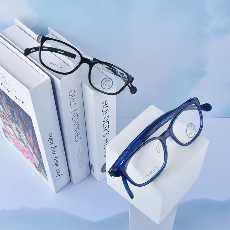 SECG Ultralight Flexible Soft Children Glasses Optical Spectacle Sports Glasses Silicone For Boys And Girls Students Myopia