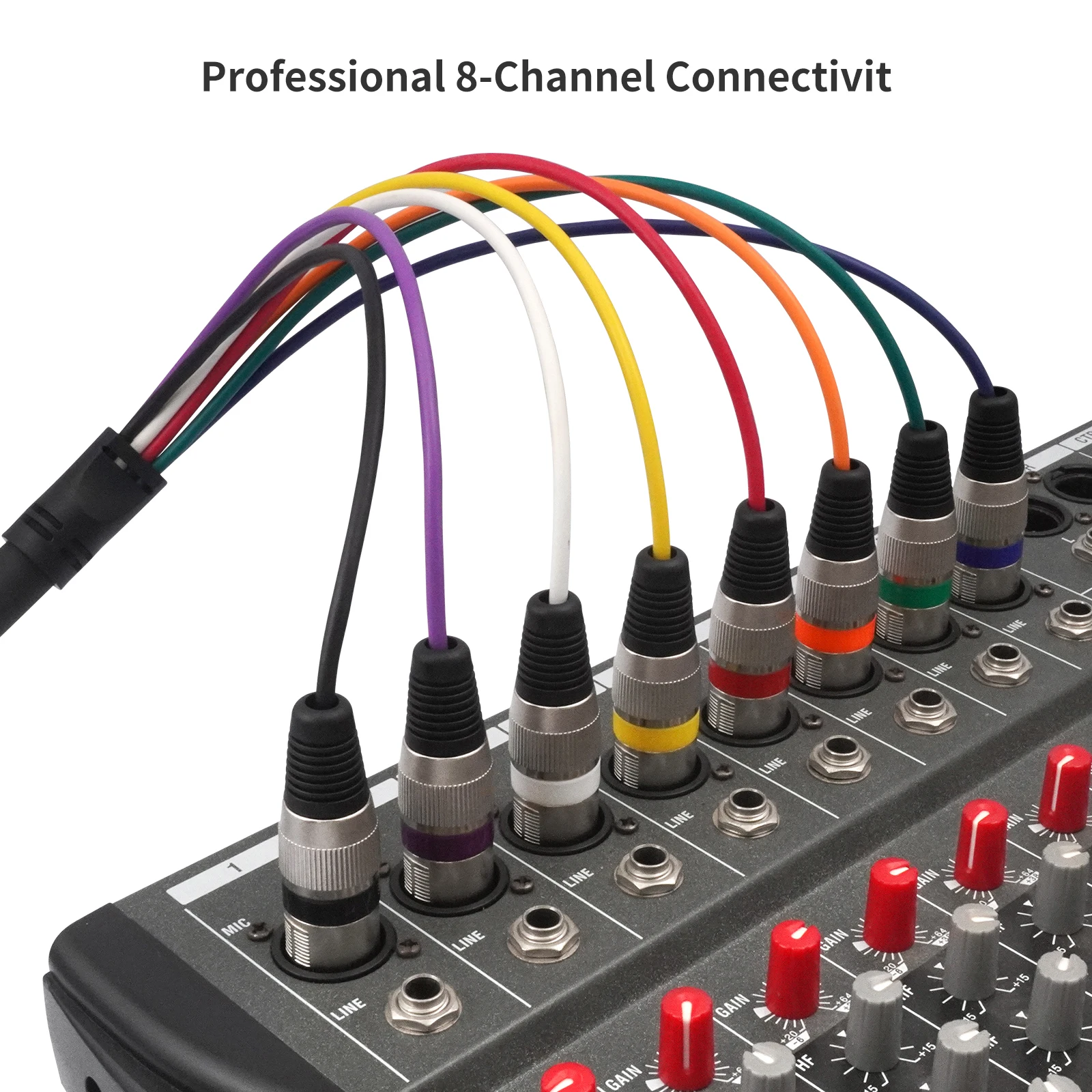Cable Xlr Balanced - Wielokanałowy kabel XLR typu snake, 8-kanałowy,