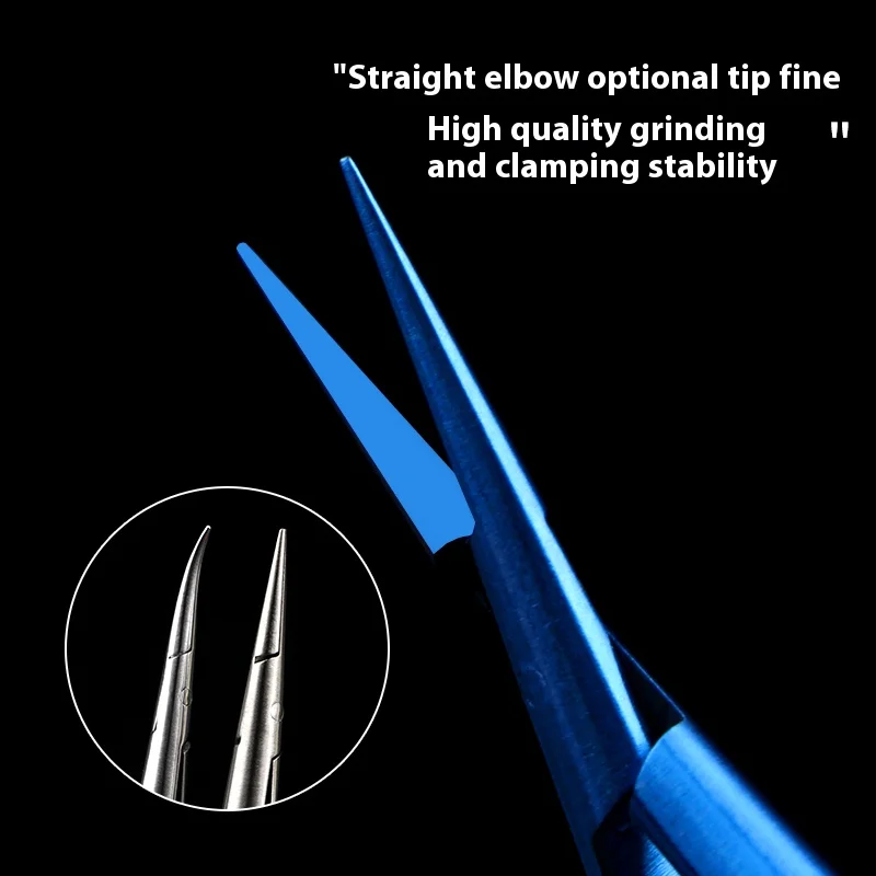 Medical Ophthalmic Microscope round Handle Needle Holder Needle Clamping Forceps Microsurgical Instruments for Precision Surgery