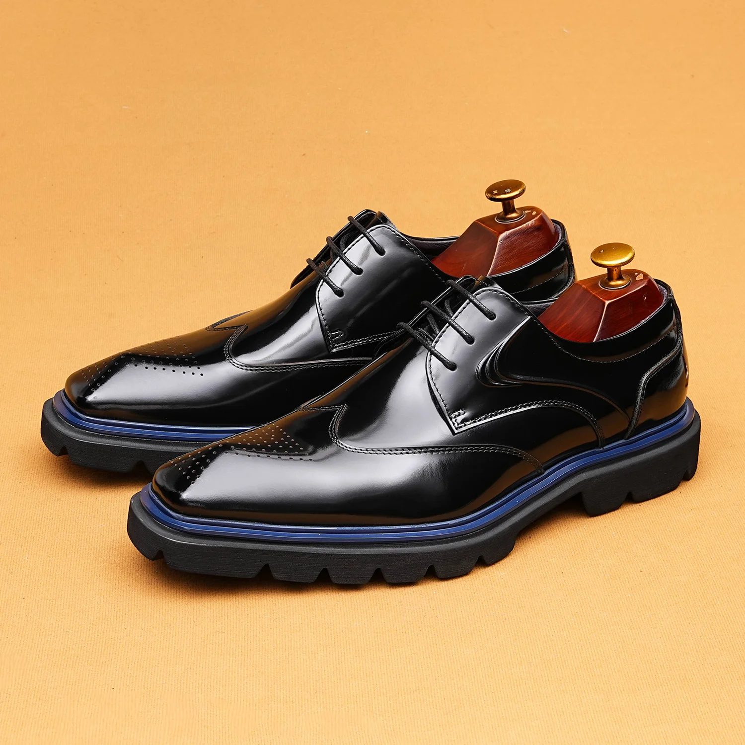 メンズ新しいプラスサイズ本革レースアップファッション宴会作業 - Leather Working のレビューと価格
