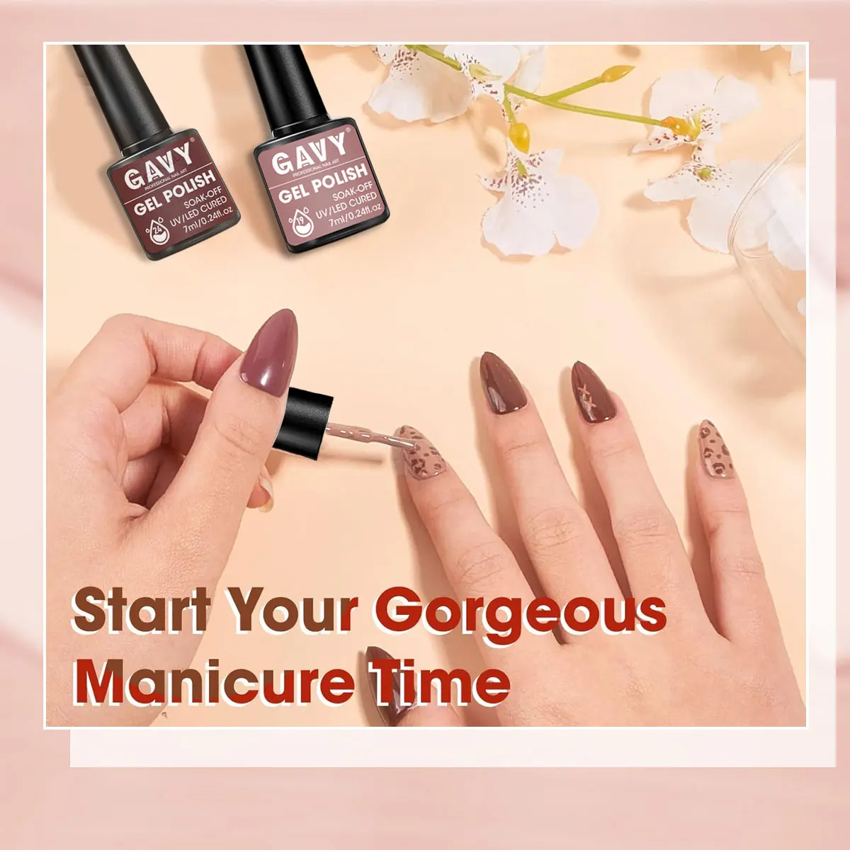 6-farbiges Gel-Nagellack-Set, abnehmbarer/LED-Gel-Nagellack, geeignet für Nagelstudios, Heimwerken, Geschenk für Frauen