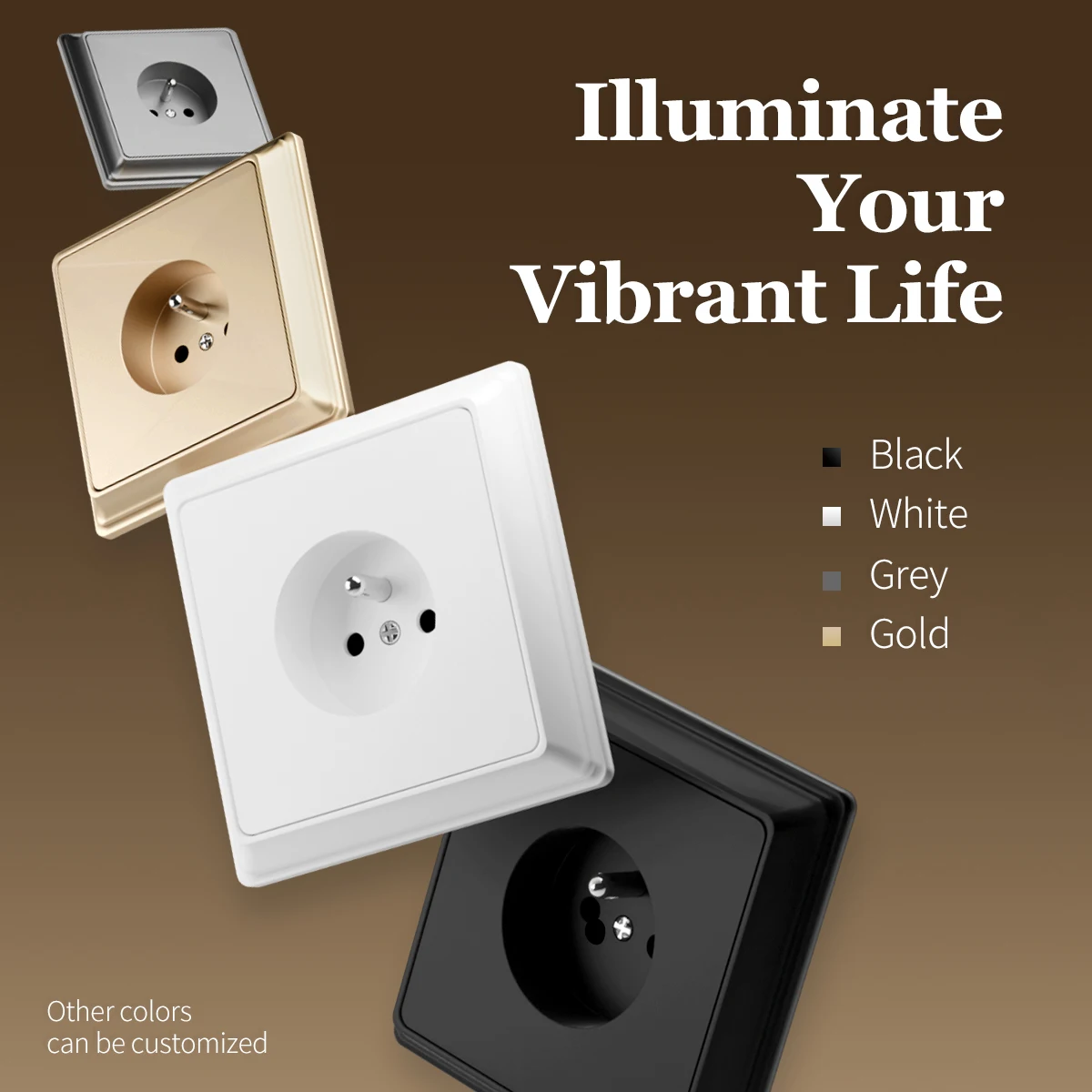 

Стандарт ЕС 90*90 мм, большая панель серии W, французская розетка, USB-разъем, белый, черный, серый, золотой, 250 В, 16 А, панель ПК, сертификация CE Rohs