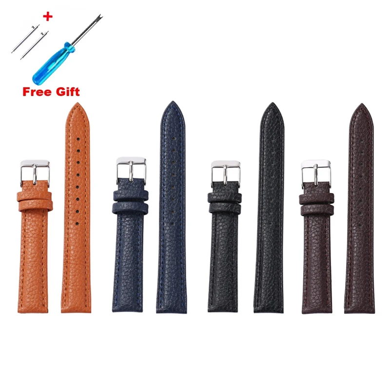 *NEW STYLE*Watch Strap Lichi Pattern Needle buckle Soft and   Handmade Leather Bracelet Accessories Watch Band