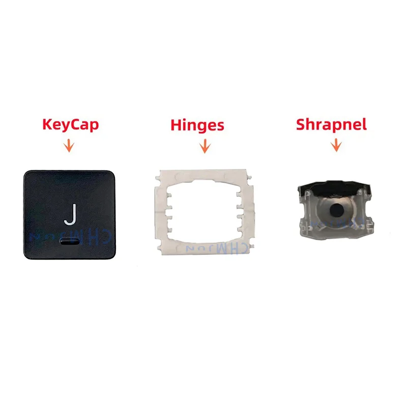 A1534(2017) A1706 A1707 A1708 Replacement Individual J KeyCap Hinges or Shrapnel are Applicable for MacBook Pro 2016-2017