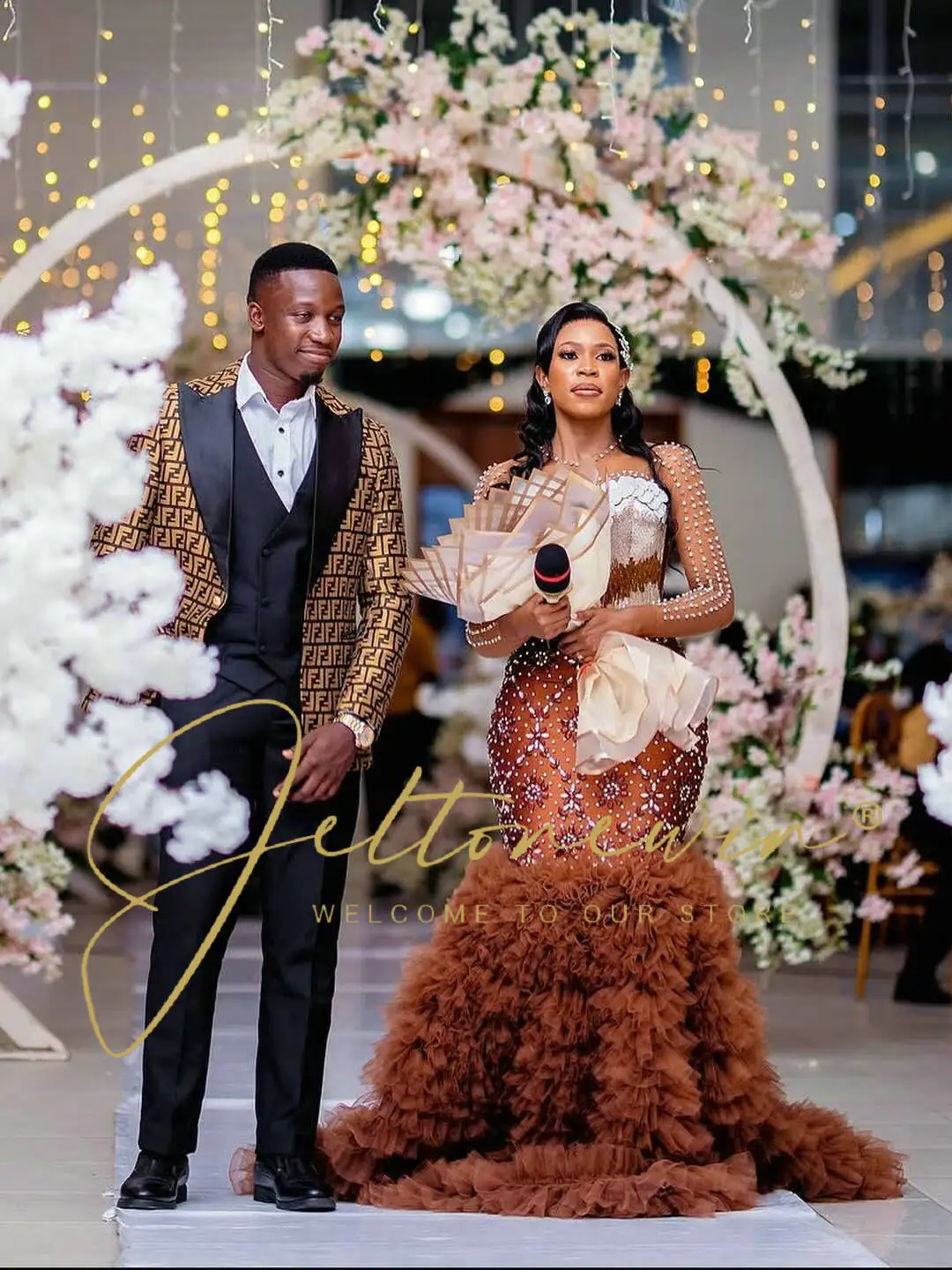 طقم بدلة سهرة مكون من ثلاث قطع من قماش الجاكار للرجال ملابس رسمية بقصة ضيقة لحفلات الزفاف والعريس وحفلات الحدث وأداء المسرح Terno Masculino #2