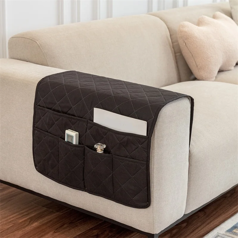 1PC Solid Color Sofa Armrest Covers Stretch Furniture Arm Couch Protector Storage Bag Chair Cover for Living Room Home Removable