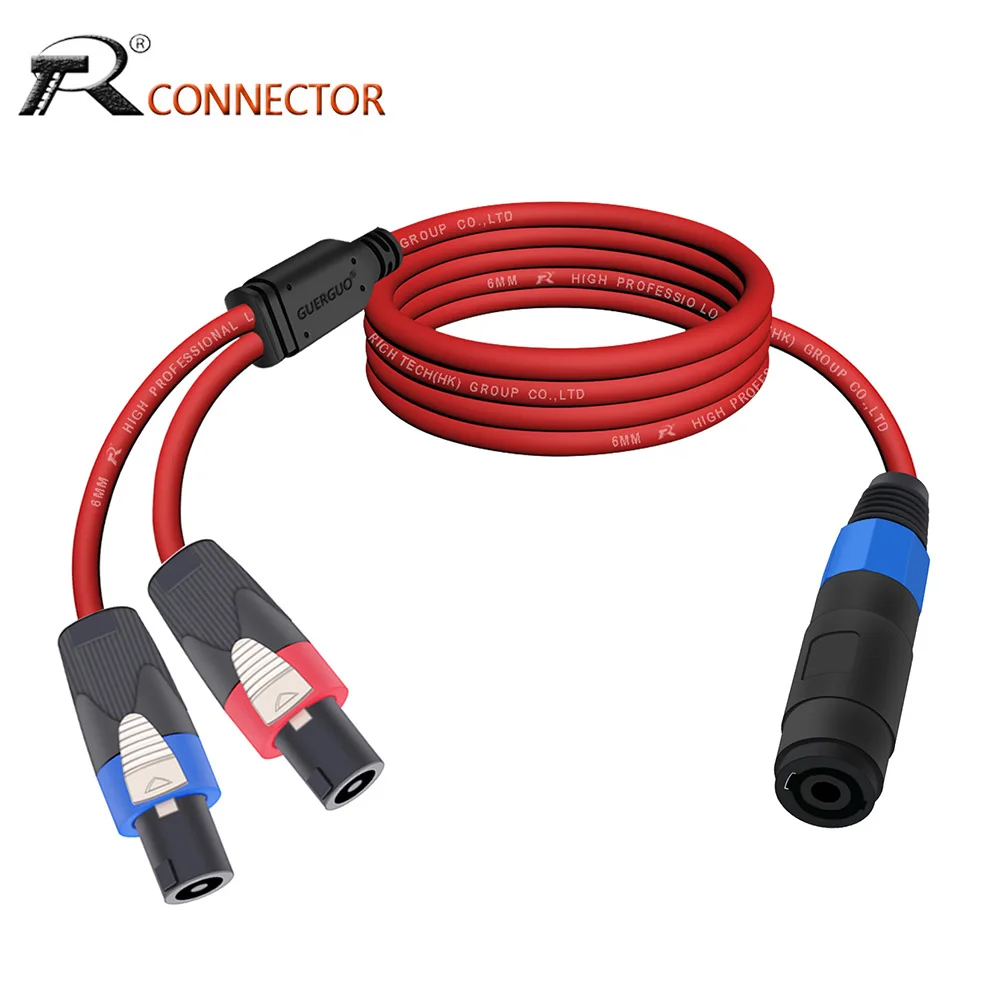 

Кабель-разветвитель Speakon 1 на 2, Y-образный кабель-разветвитель, удлинитель Speakon (гнездо) на два штекера, аудиокабель для акустических систем