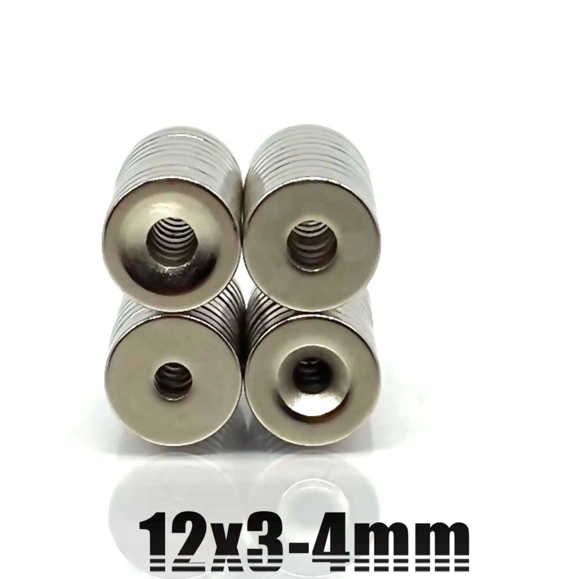 10-100 pces 12x3-4 ímã de neodímio 12mm x 3mm - 4mm n35 ndfeb redondo super poderoso imanes magnéticos permanentes fortes 12x3 furos 4