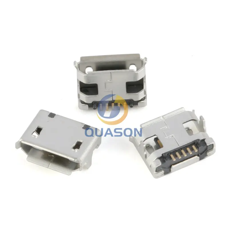 60pcs/lot 5 Pin SMT Socket Connector Micro USB Type B Female Placement 12 Models SMD DIP Socket Connector