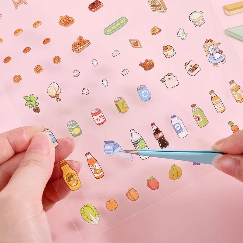 Surprise Fridge Series Cute Pet Diorama Stickers Creative Cartoon 3D Immersive Journal Stickers Stress Relief & Organizing Decor