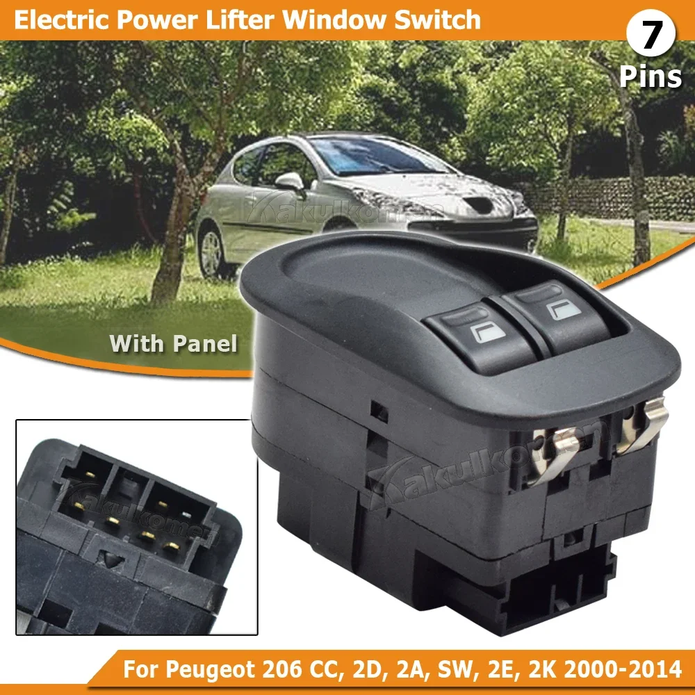 6554.WQ 6554WQ Car Electric Power Lifter Window Switch for Peugeot 206 CC, 2D, 2A, SW, 2E, 2K 2000-2014 96316306XT Car Parts