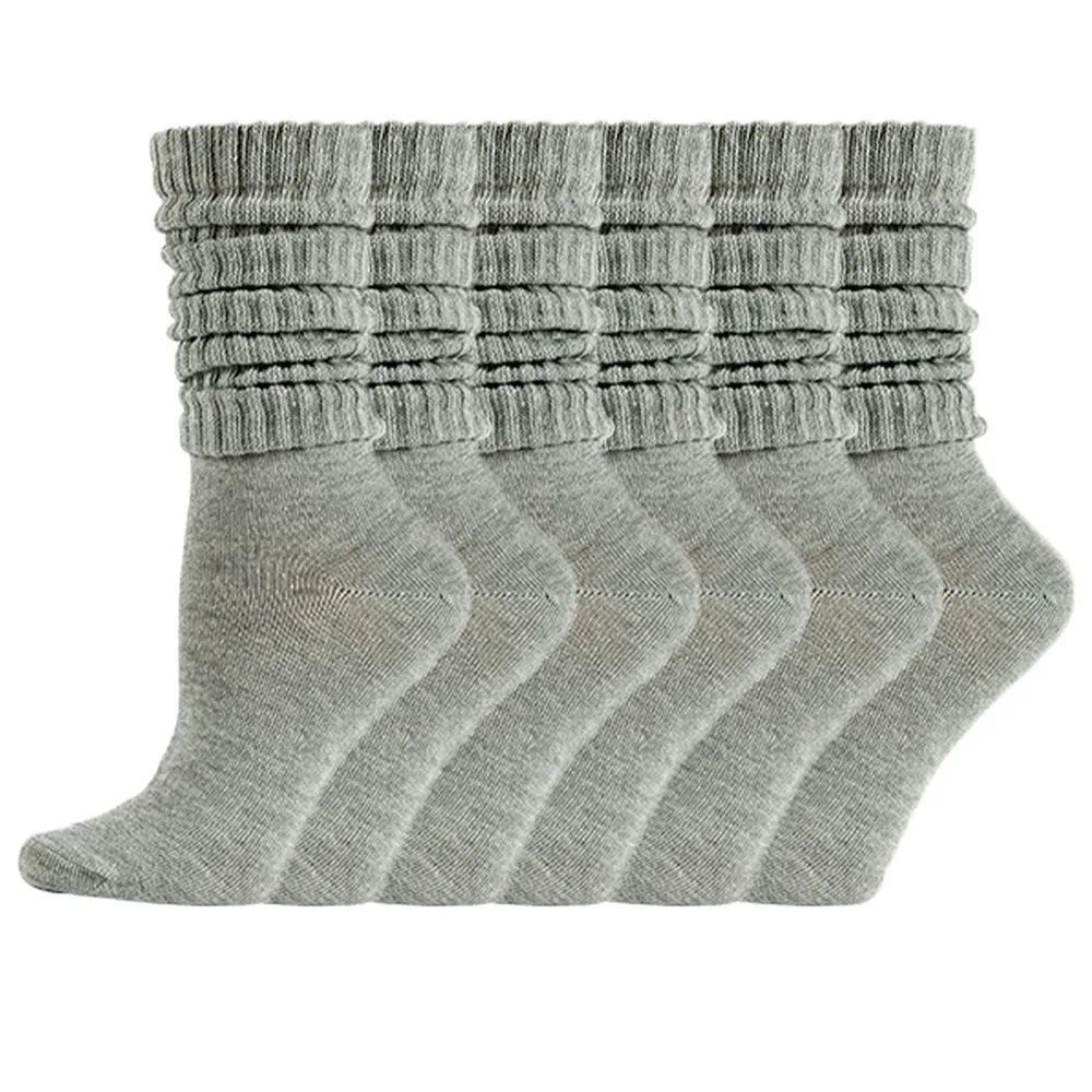 Women's Solid Color Fall Thick Warm Calf Long Socks Autumn Winter Slouch Socks Female Stacked Loose Socks Warm Stockings