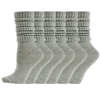 Women's Warm Slouch Socks 2 Women's Solid Color Fall Thick Warm Calf Long Socks Autumn Winter Slouch Socks Female Stacked Loose Socks Warm Stockings 2