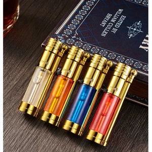 ولاعة قابلة للنفخ لغاز البوتان المعدني الشفاف ، صامد للرياح ، شحن مباشر ، لهب أزرق صغير ، إبداعي ، مستودع هواء ، جديد أفضل 12 ولاعة قلب مبيعات - رقم 1