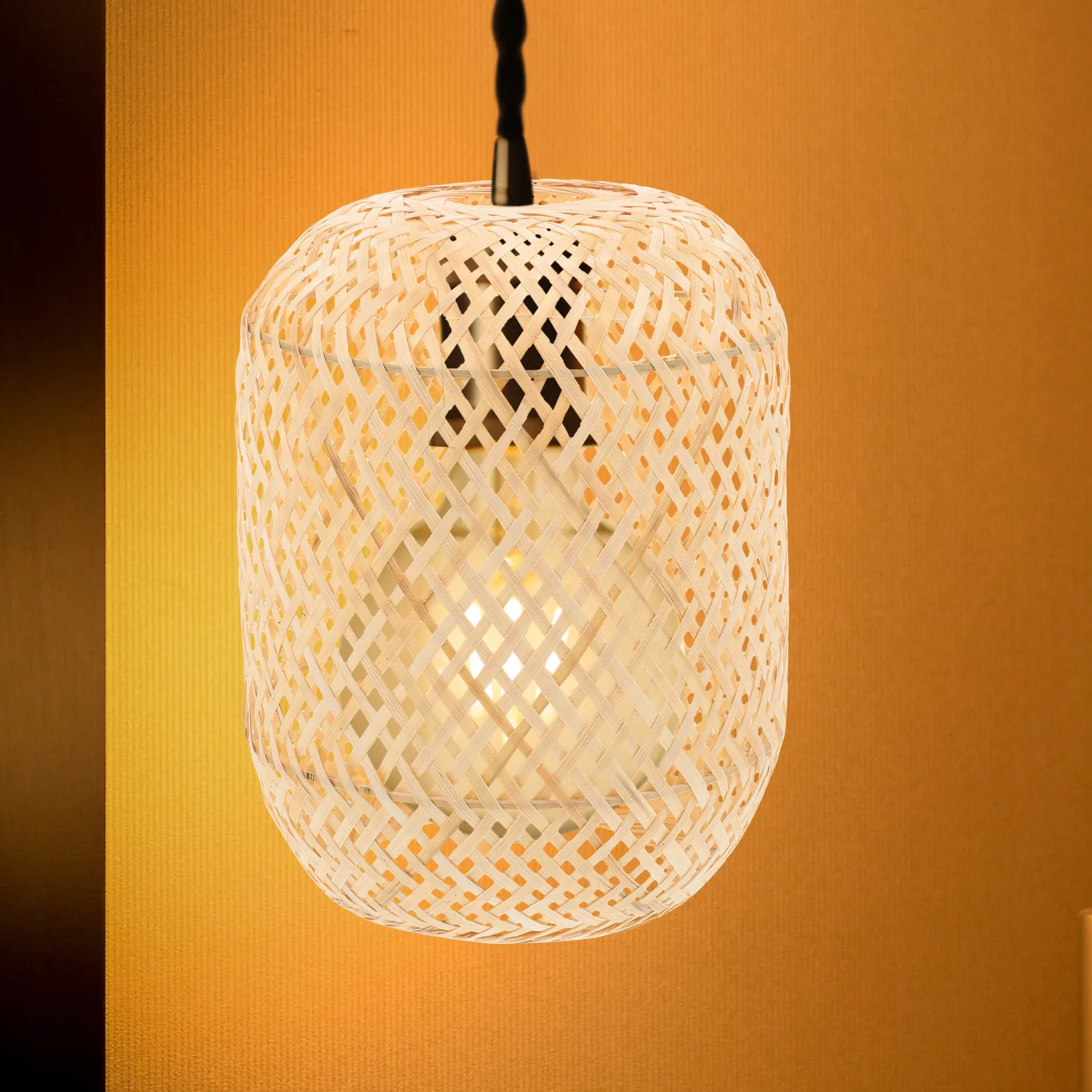 

Bamboo Lampshade Bedside Table Lamp Shade Woven Rustic Decorative Lamp Cover for Desk Bedroom Light Bamboo Lampshades