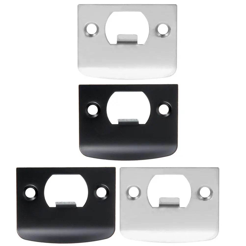 4Pcs Door Latch Reinforcement Plates Stainless Steel Deadbolt Strike Plates Door Hole Filler Covers Deadbolt Cover