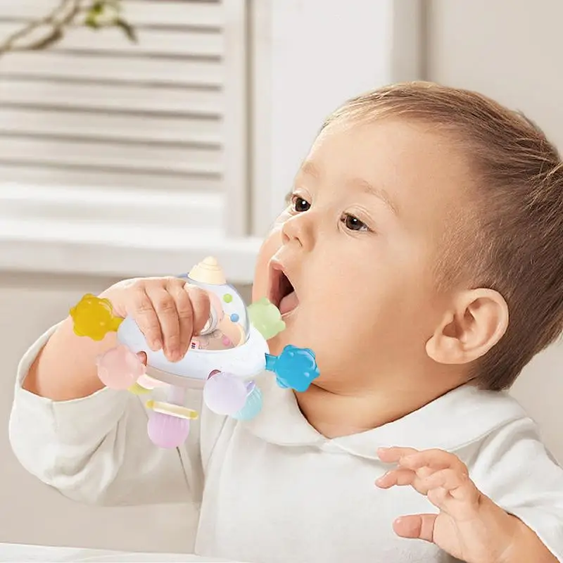 Jouets de Dentition Montessori pour Nouveau-Né, Balle Sensorielle, Hochet à Mâcher, pour le Développement, Cadeaux d'Anniversaire