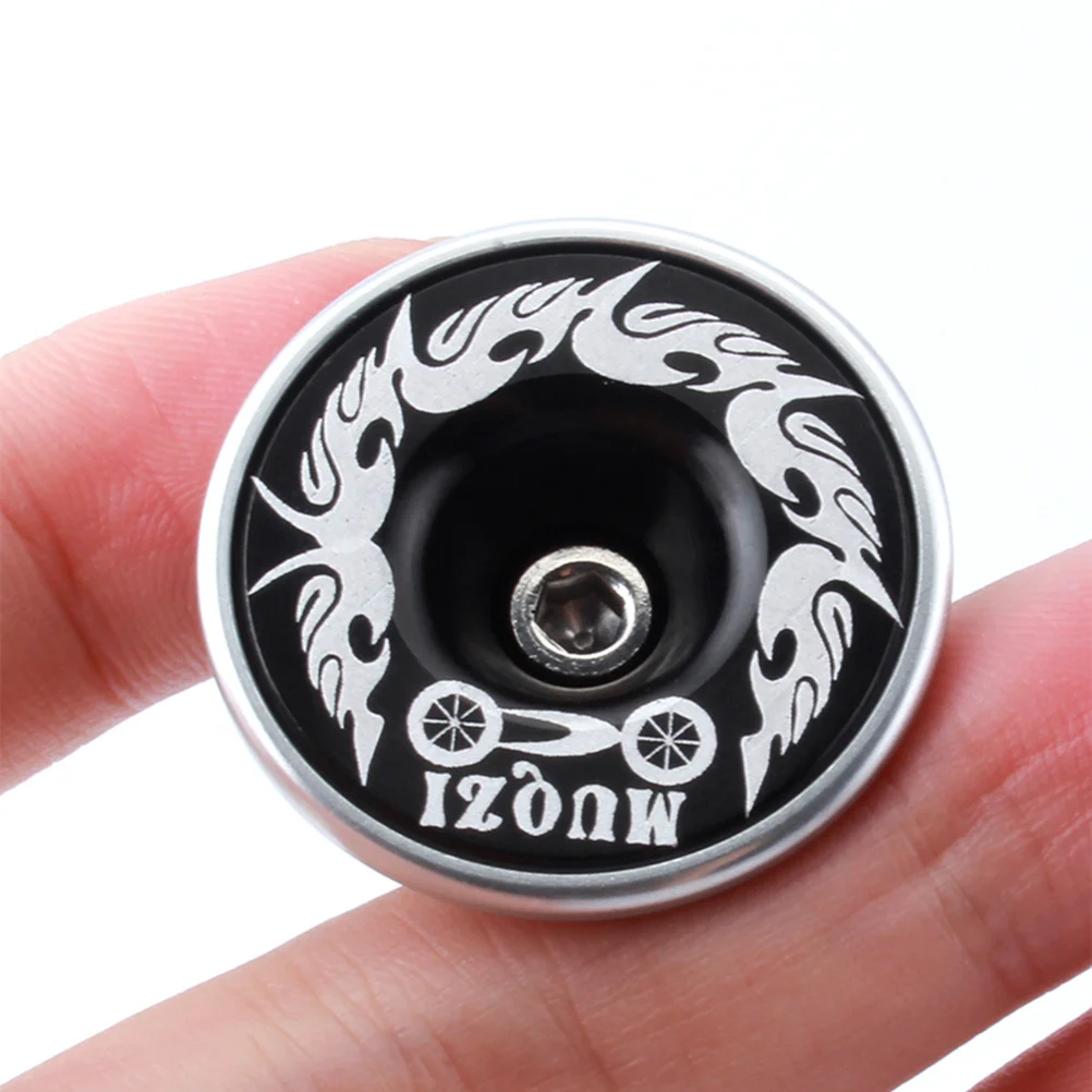 

Pair Bike Handlebar End Caps Aluminum Alloy Wear Resistant Lightweight for Mountain Road Folding Fixed Gear Bike Black Caps