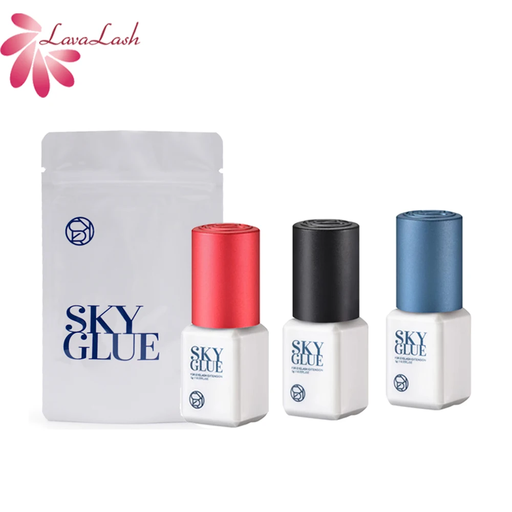 

5g Sky S+ Glue 1s Fast Dry Strong Eyelash Extension Adhesive Long Lasting 6-7 Weeks No Irritation False Lash Glue 10Bottles