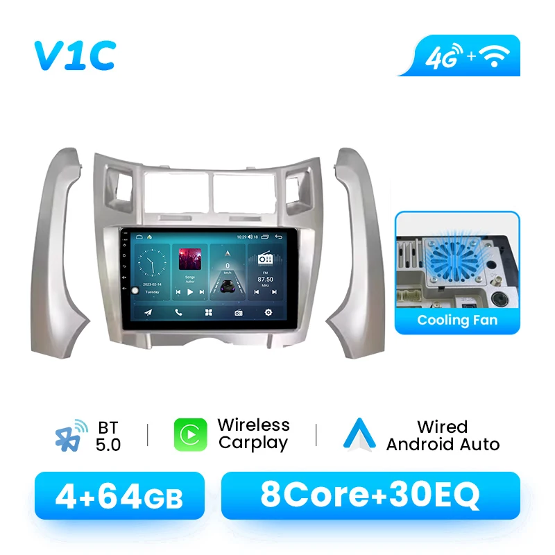 Draadloze Carplay Android Auto autoradio voor Toyota Yaris Vitz Platz 2005-2011 9 inch IPS touchscreen Android 14 AI spraakbesturing