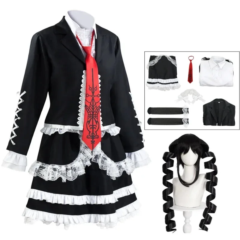 

Cosplay Dangaronpa Celestia Ludenberg Cosplay Dangaronpa Costume School Uniform Women'S Halloween Full Set Gothic Lolita C Anime