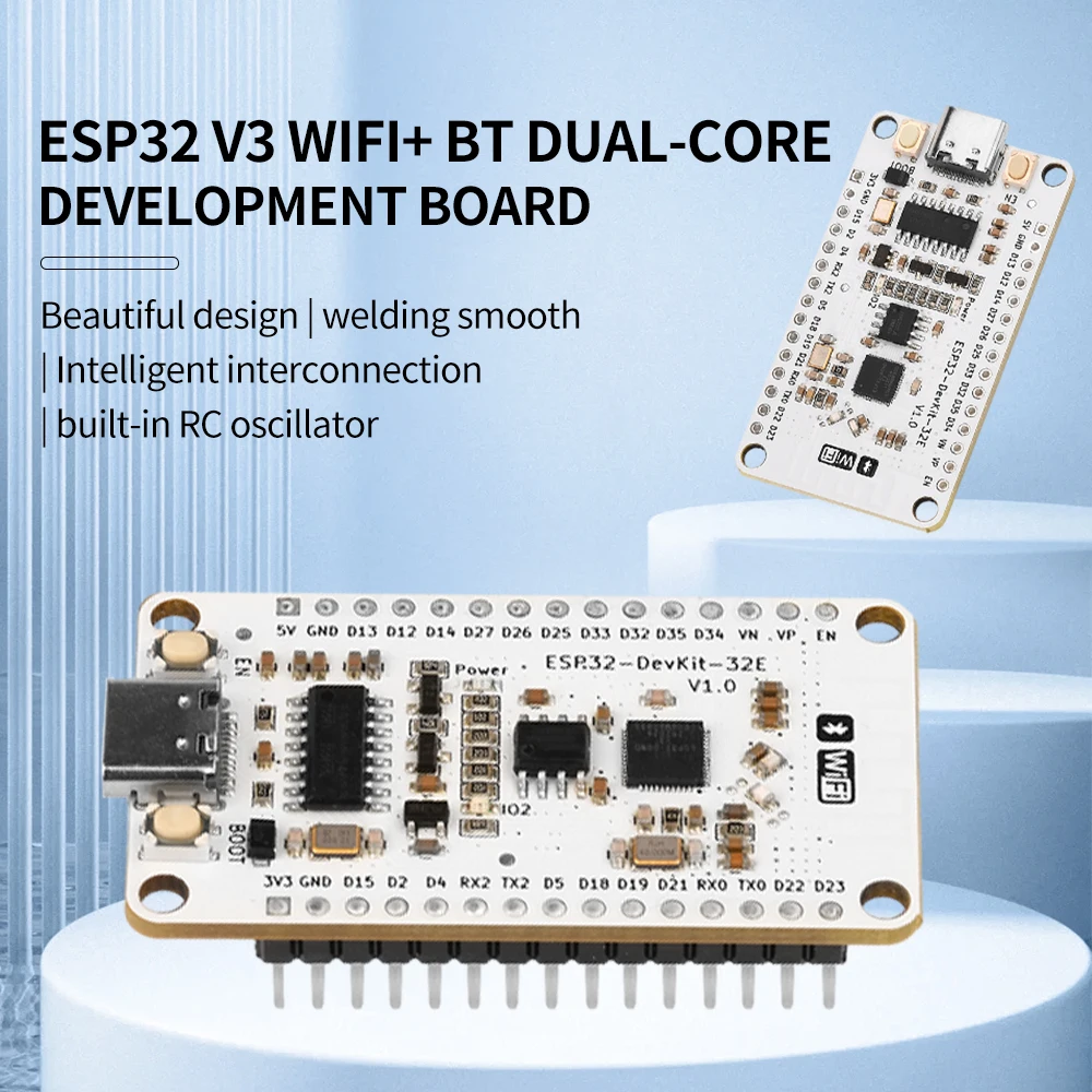 ESP32 Development Board WiFi Bluetooth Dual Core Development Board ESP32 V3 ESP32-DevKit-32E Core Board For MicroPython