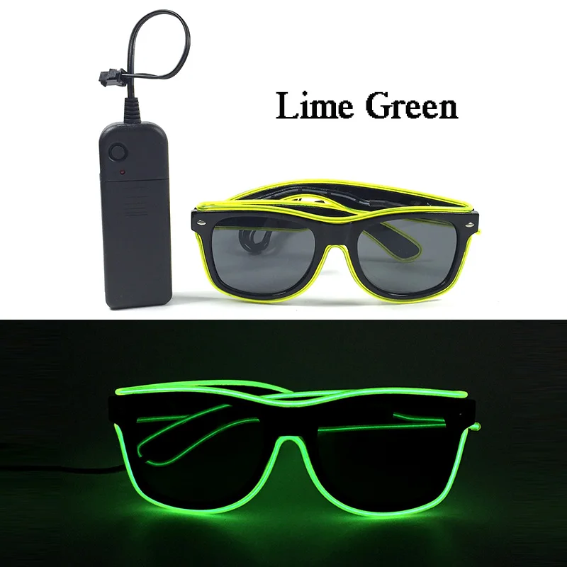 Classical 10 Colors For Choice Black Lenses Glasses Light Up Festival Supplies Luminous LED Party Glasses For Carnival  Party