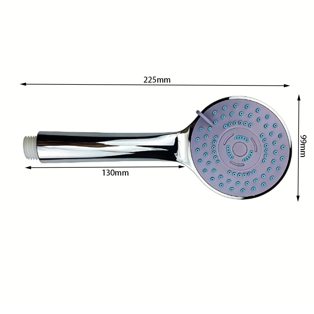 Boosted 5-Speed High-Flow Shower, Household Handheld Large-Panel Bathroom Shower Head Set with Double-Clasp Hose